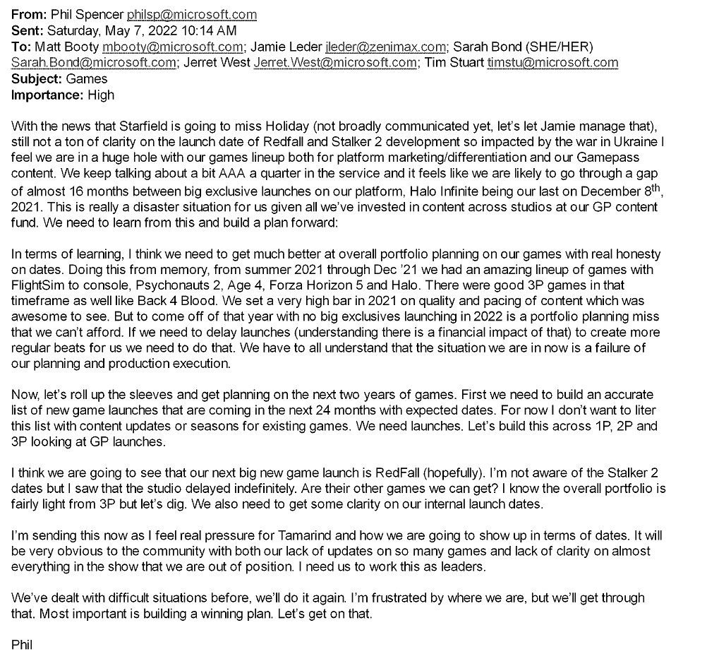 斯賓塞在郵件中直言2022年的Xbox堪稱災難！需吸取教訓