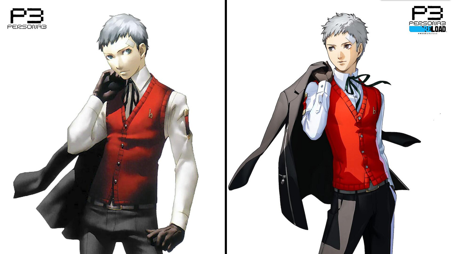 《女神異聞錄3 Reload》主角團人物立繪與原版對比 《女神異聞錄3 Reload》主角團人物立繪與原版對比