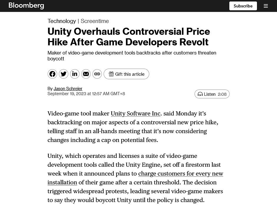 改了但沒有全改!Unity被曝將會繼續收取“安裝費” 改了但沒有全改!Unity被曝將會繼續收取“安裝費”