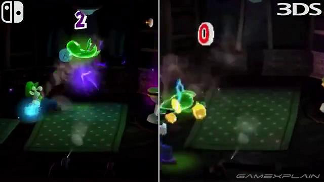 NS《路易吉洋館2HD》畫面對比原版 更清晰、生動! NS《路易吉洋館2HD》畫面對比原版 更清晰、生動!