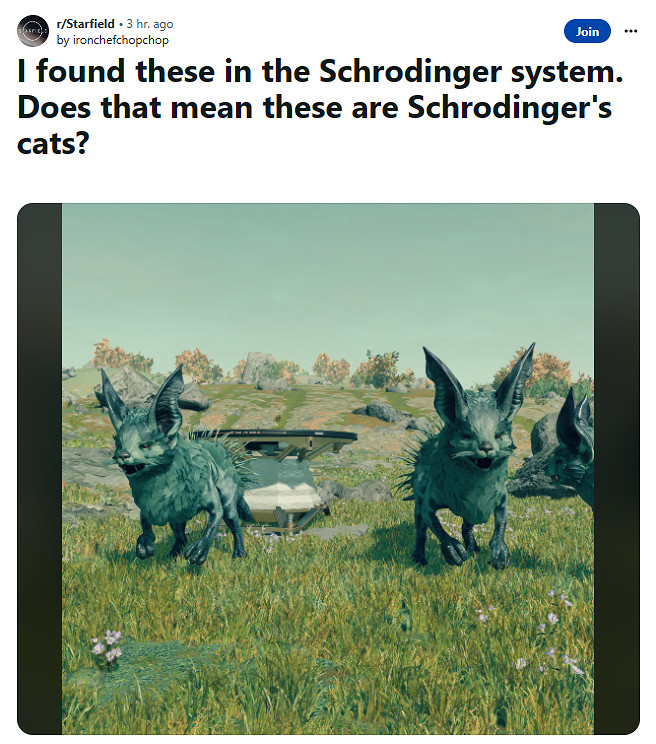 薛定諤的貓?玩家在《星空》薛定諤星系上發現巨型貓 薛定諤的貓?玩家在《星空》薛定諤星系上發現巨型貓