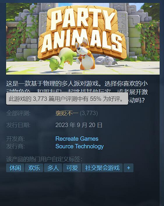 《猛獸派對》Steam玩家褒貶不一!定價偏高內容偏少 《猛獸派對》Steam玩家褒貶不一!定價偏高內容偏少
