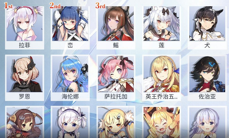 《碧藍航線》人氣投票A組艦娘匯總 小組賽網頁投票地址分享