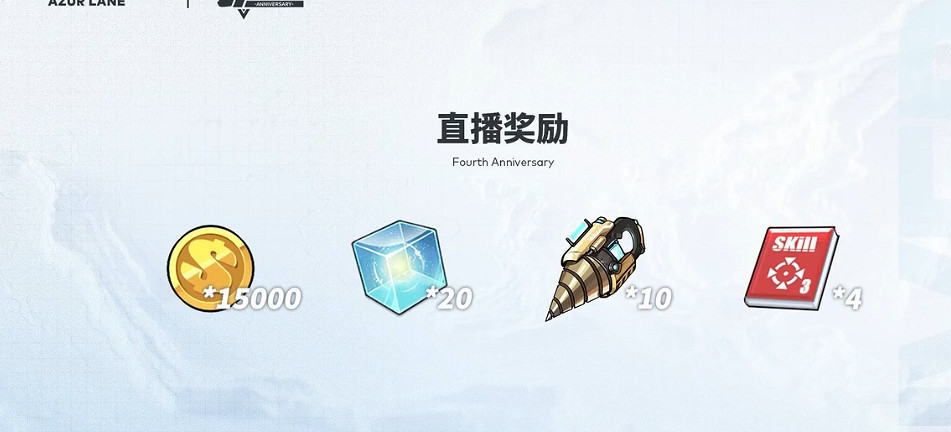 《碧藍航線》四周年直播獎勵 5月23日四周年直播獎勵介紹