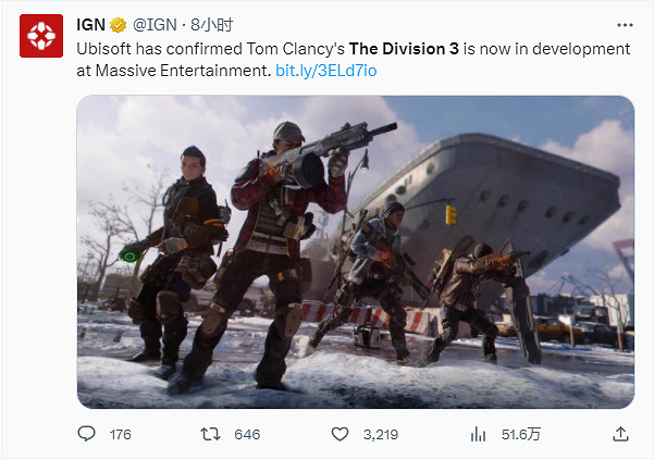 活了？《全境封鎖3》開發中 Gerighty再次擔任製作人