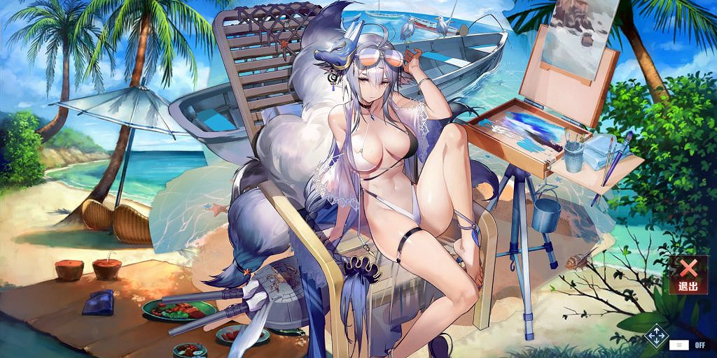 《碧藍航線》土佐皮膚鳴子小夏 土佐絕版泳裝欣賞