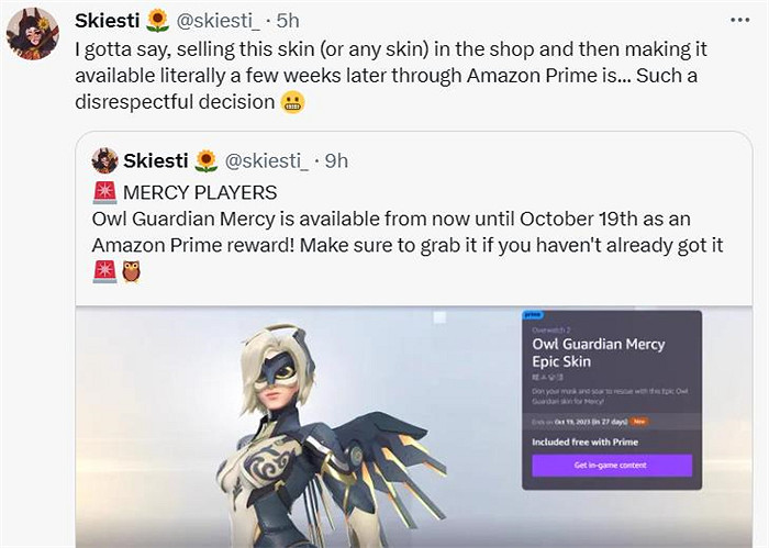 《OW2》免費送皮膚遭玩家怒批:這也太不尊重人了! 《OW2》免費送皮膚遭玩家怒批:這也太不尊重人了!