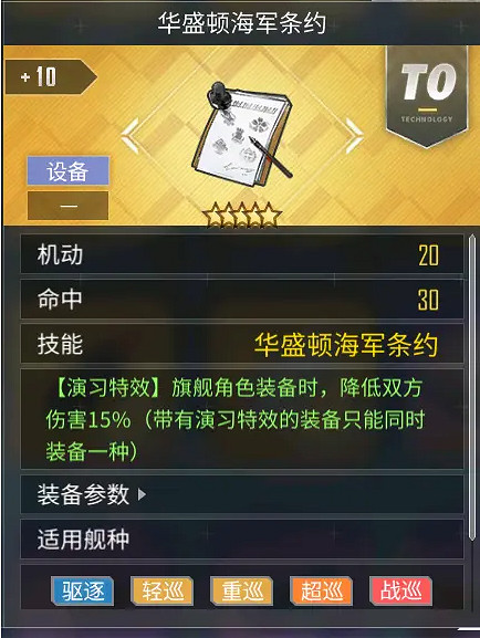 《碧藍航線》華盛頓海軍條約怎麽樣 華盛頓海軍條約裝備簡評