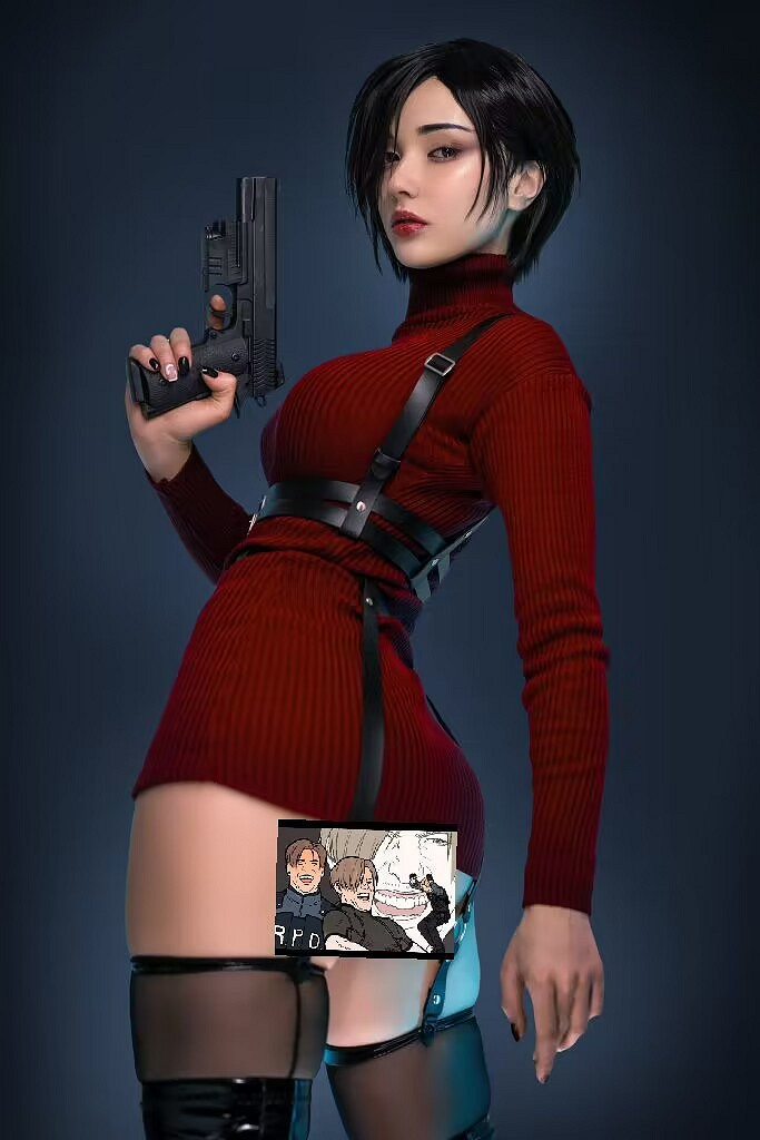 國外博主cos《生化4重製版》艾達王:黑絲美女身材超辣