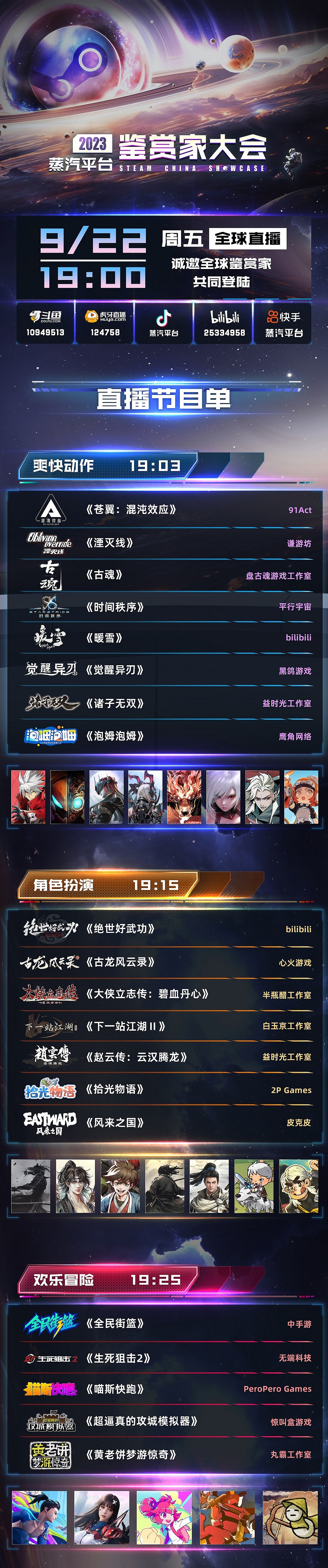 2023蒸汽平台鑒賞家大會：超40款精品點燃遊戲夢舞台！