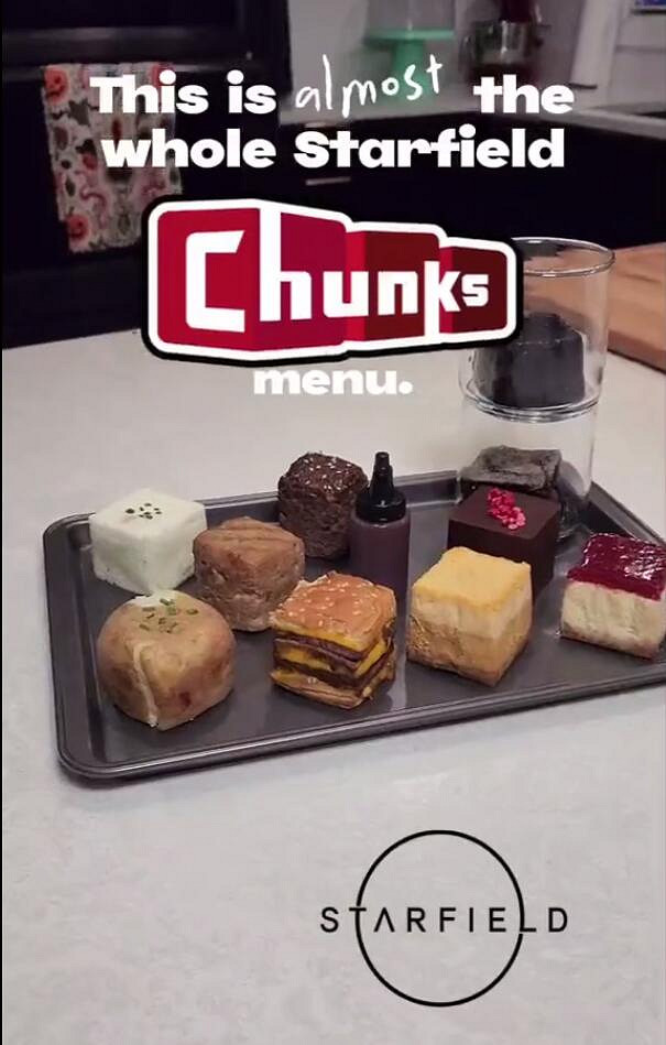 玩家親手製作《星空》"塊餐" 方形食物看起來還挺好吃 玩家親手製作《星空》"塊餐" 方形食物看起來還挺好吃