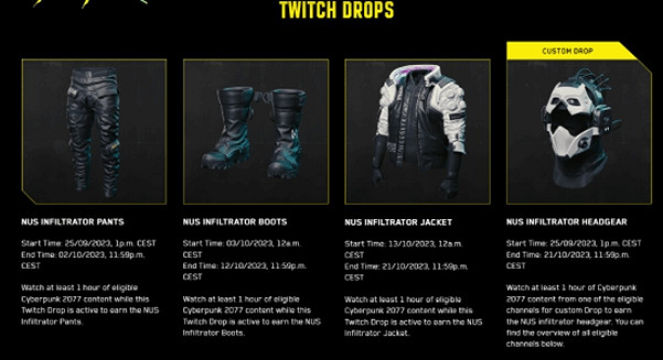 速來白嫖！《2077:往日之影》看直播免費領限定服裝！