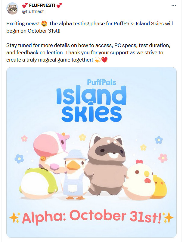 動森？種田養成遊戲《PuffPals：島嶼天空》將開啟測試
