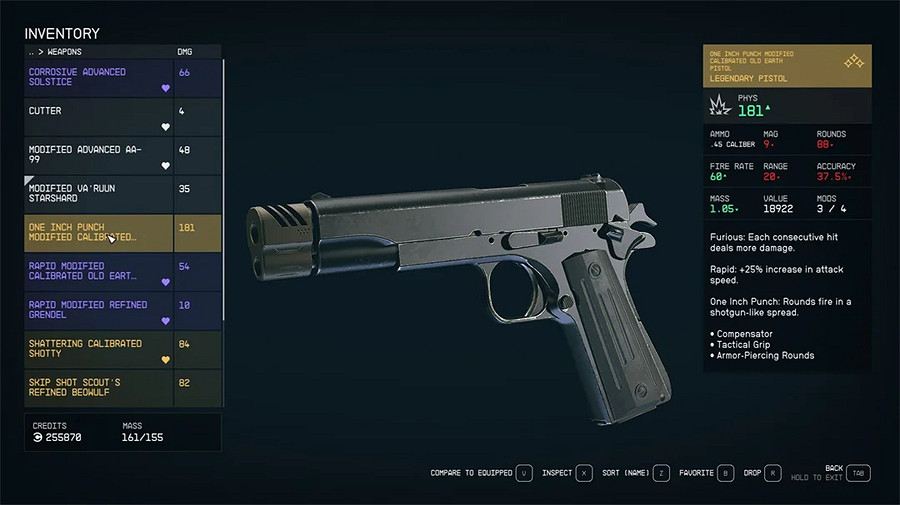 比步槍還厲害?《星空》玩家發現了威力極強的手槍! 比步槍還厲害?《星空》玩家發現了威力極強的手槍!