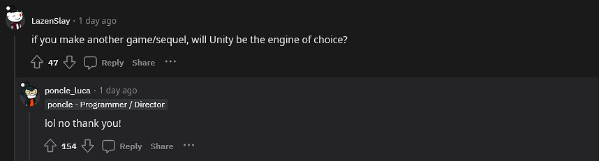 《吸血鬼倖存者》製作者表示不再使用Unity引擎了！