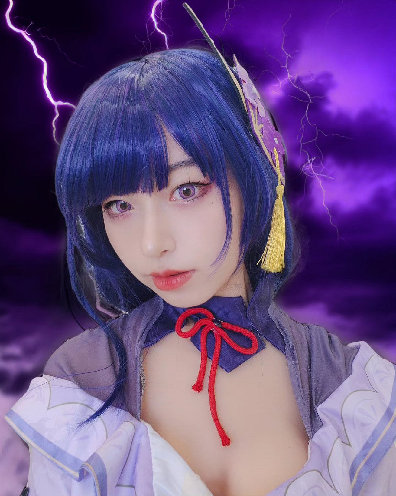 這也太大了！韓國小姐姐曬出《原神》雷電將軍性感COS