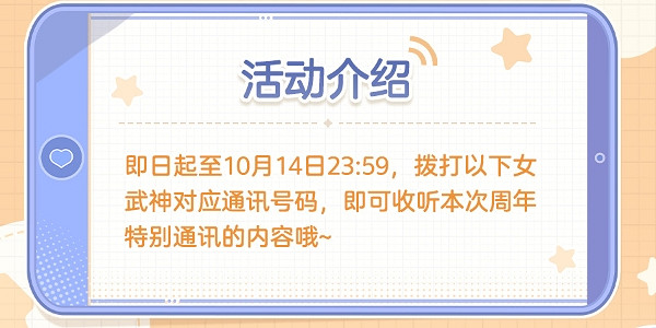 《崩壞3》七周年特別通訊各女武神對應的通訊號碼介紹 《崩壞3》七周年特別通訊各女武神對應的通訊號碼介紹