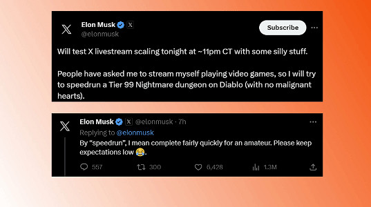 馬斯克宣布9.27將直播速通《暗黑4》 但計劃被推遲! 馬斯克宣布9.27將直播速通《暗黑4》 但計劃被推遲!