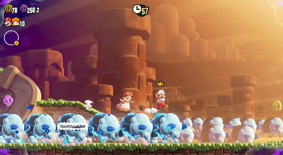 《超級瑪利歐驚奇》合作模式實機 瑪利歐黛西共同闖關 《超級瑪利歐驚奇》合作模式實機 瑪利歐黛西共同闖關