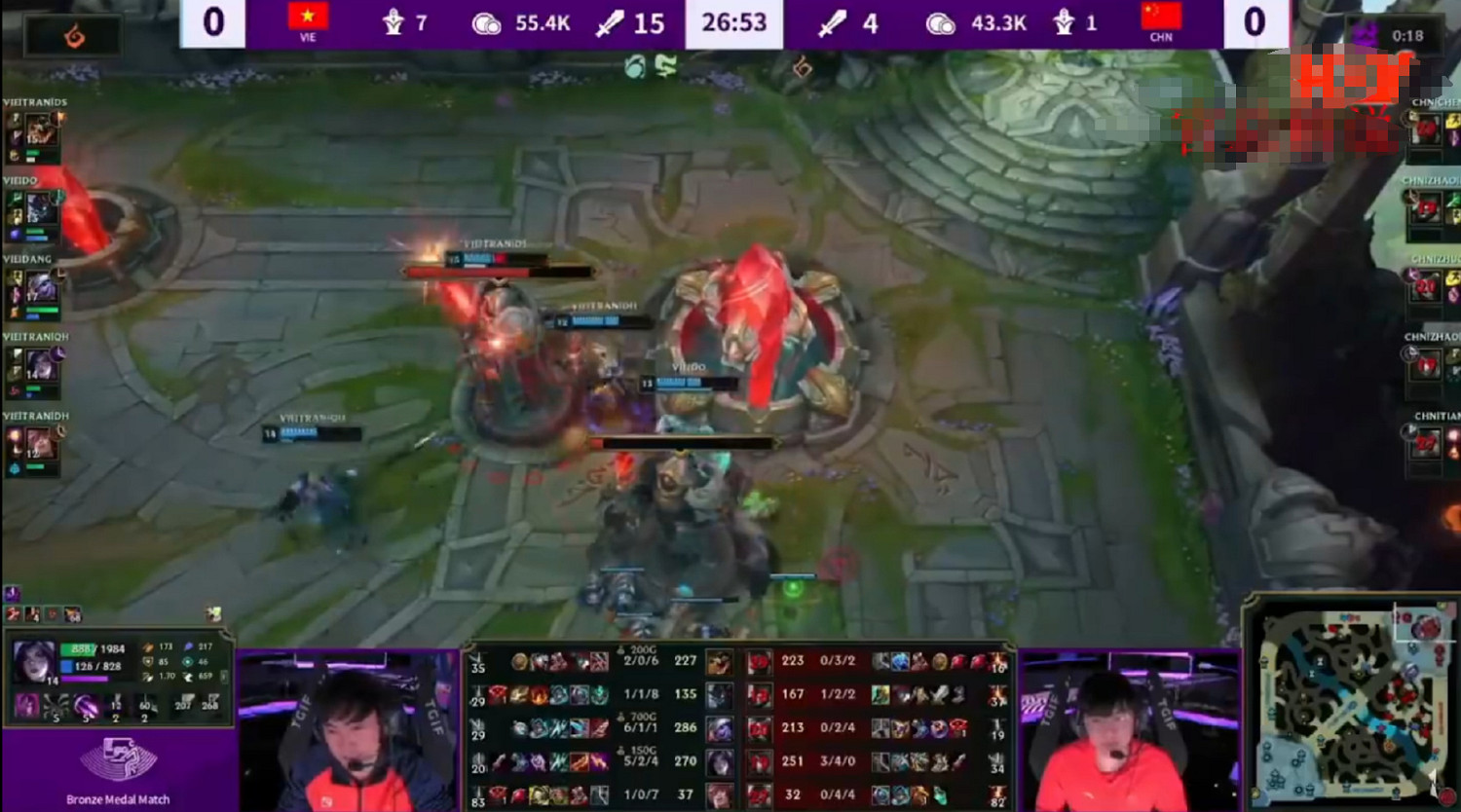 亞運會《英雄聯盟》比賽 中國隊首戰實力敗給越南隊!