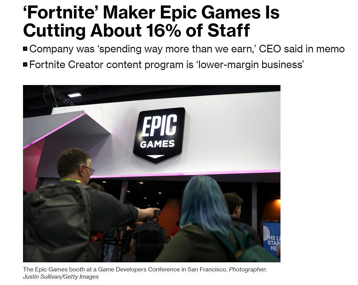 Epic公司大規模裁員!長期處於虧損狀態、約870人離職 Epic公司大規模裁員!長期處於虧損狀態、約870人離職