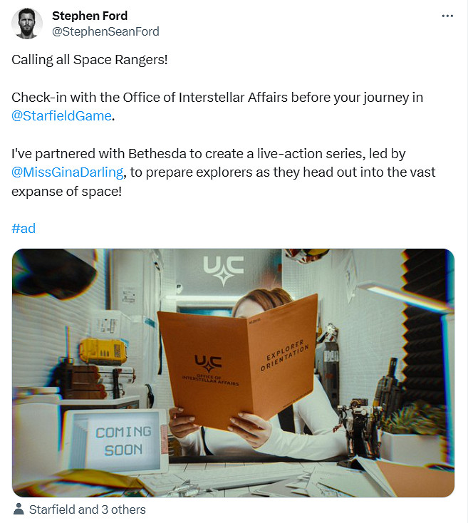 B社《星空》真人短片劇集即將播出!國外知名主播出演 B社《星空》真人短片劇集即將播出!國外知名主播出演