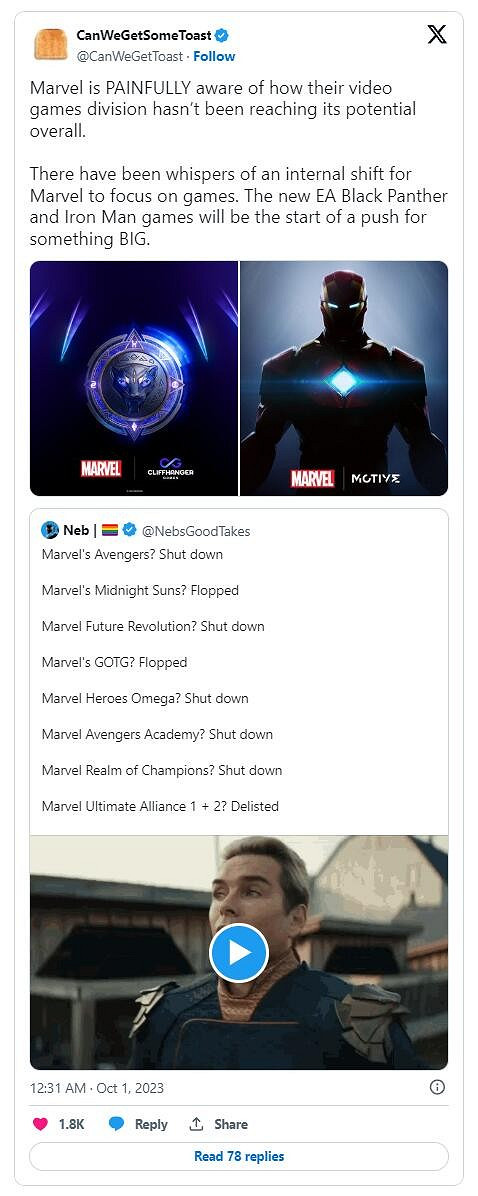 即將推出的《鋼鐵俠》《黑豹》是漫威遊戲大潮之始