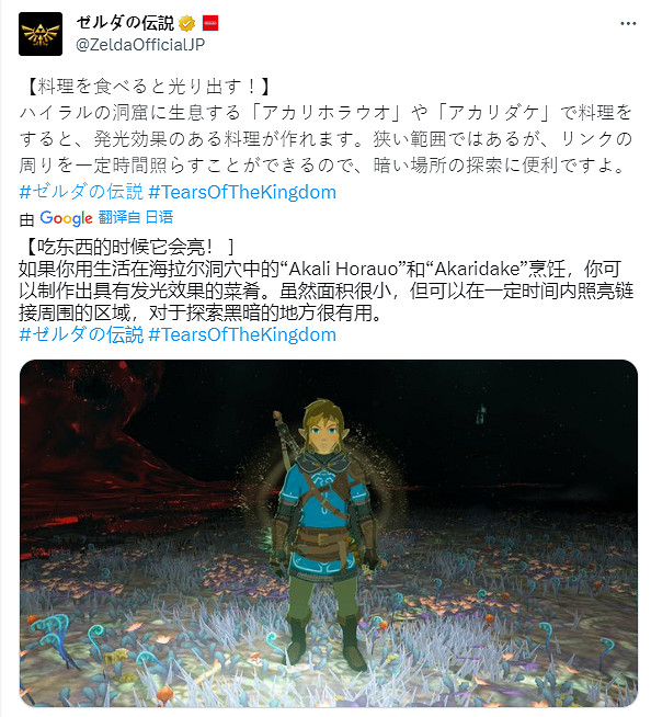 《王國之淚》“遊戲新聞”更新！製作帶發光效果料理