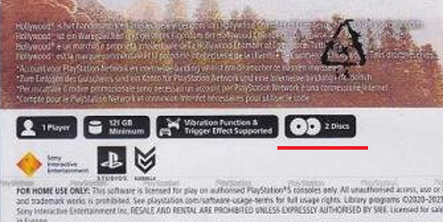 《地平線:西域禁地》完整版太大 PS5實體版有兩張光碟 《地平線:西域禁地》完整版太大 PS5實體版有兩張光碟