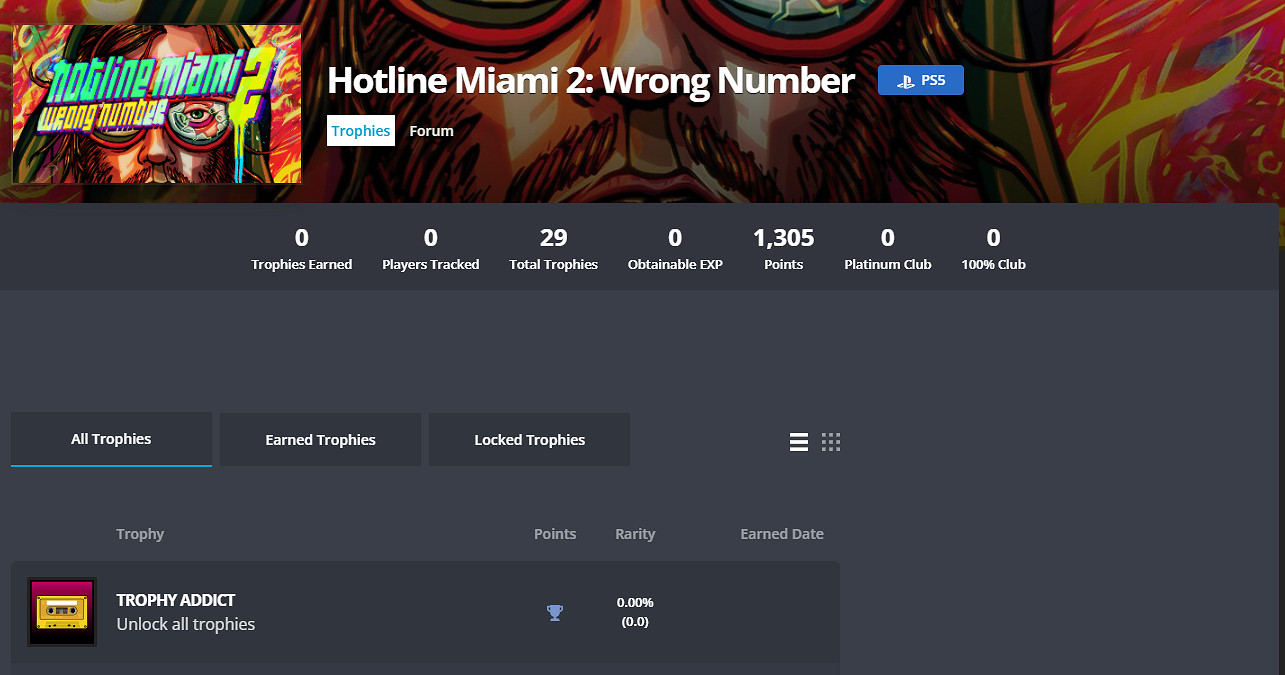 獎杯訊息曝光!《邁阿密熱線》系列兩部即將登陸PS5 獎杯訊息曝光!《邁阿密熱線》系列兩部即將登陸PS5