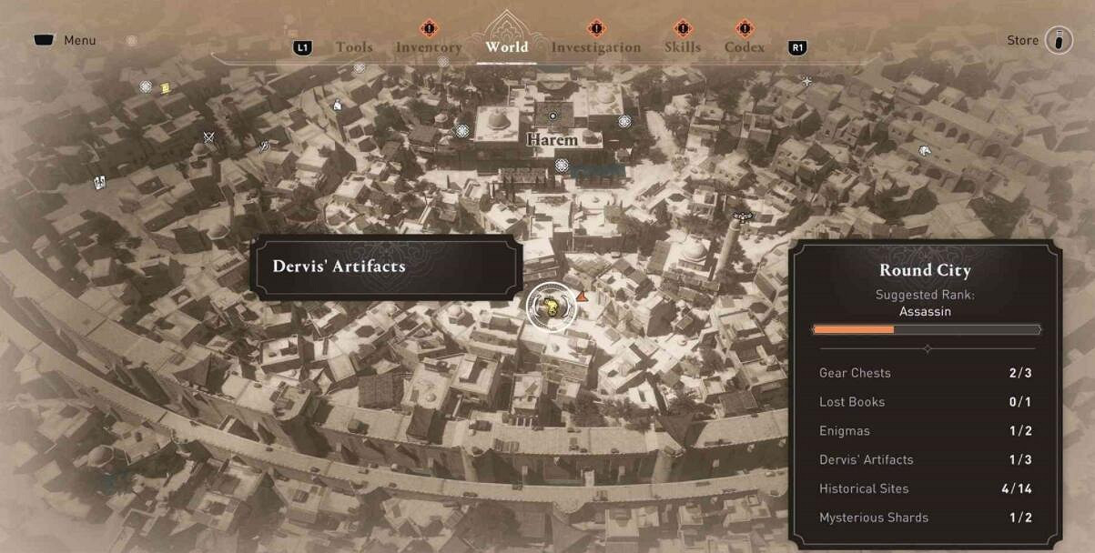 《刺客教條幻景》圓城文物位置一覽 圓城文物在哪？