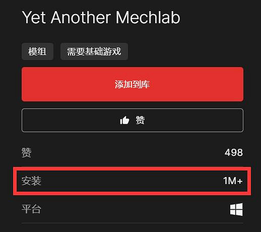 Epic某MOD下載量高達100+萬次！玩家懷疑資料不實