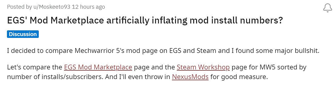 Epic某MOD下載量高達100+萬次！玩家懷疑資料不實