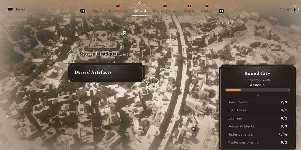 《刺客教條幻景》圓城文物位置一覽 圓城文物在哪？