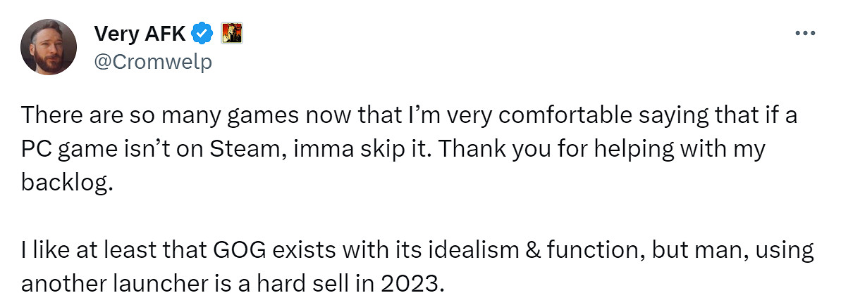 拉瑞安發行總監：PC遊戲不登陸Steam我就不玩