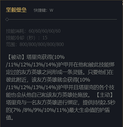 《英雄聯盟》瓦洛蘭之盾塔裡克技能加點推薦