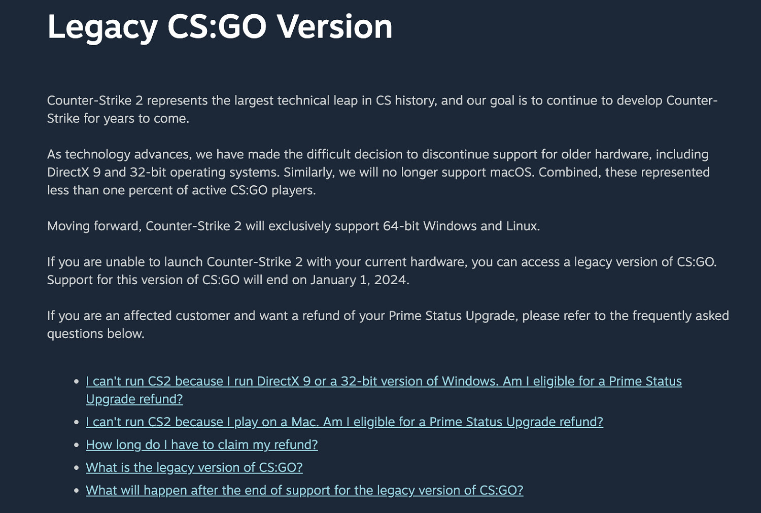 V社宣布《CS:GO》明年起將停止對老舊硬體的支援！