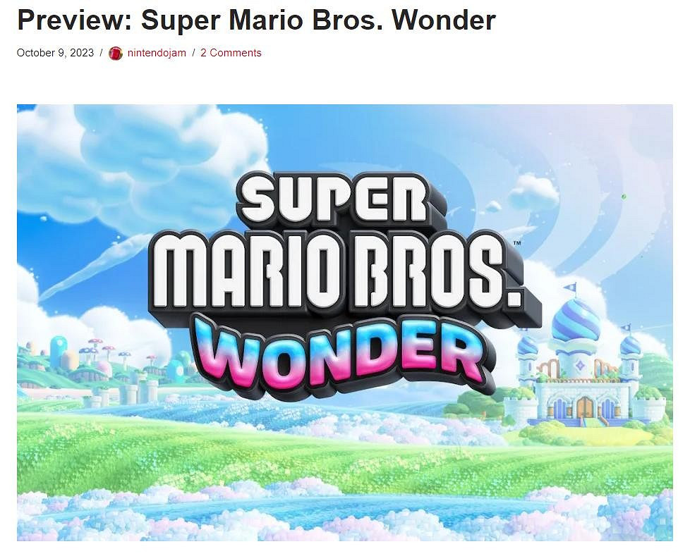 《超級瑪利歐：驚奇》媒體預覽收獲好評如潮：創意新奇