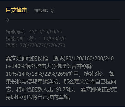 《英雄聯盟》德瑪西亞皇子嘉文四世技能加點推薦