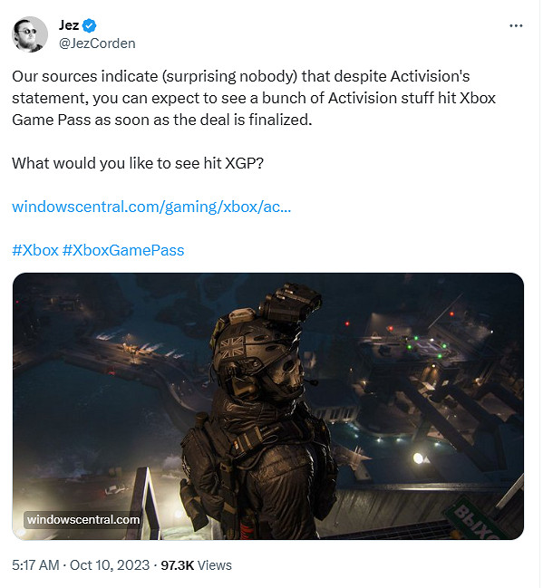 早報：動視暴雪遊戲24年進 Xbox Game Pass (XGP)  + Unity CEO卸任