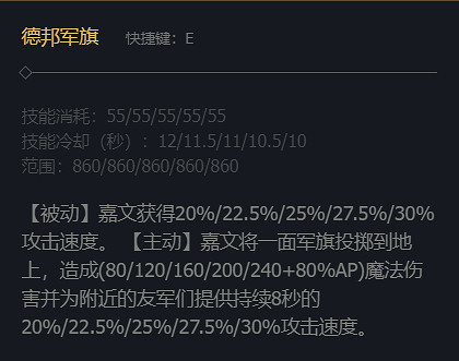 《英雄聯盟》德瑪西亞皇子嘉文四世技能加點推薦