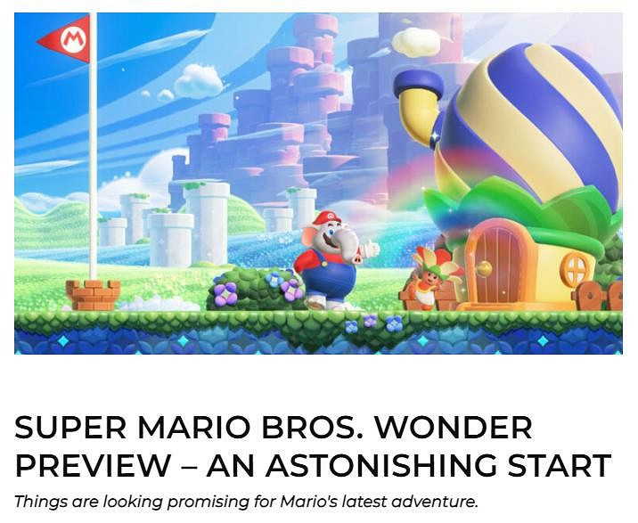 《超級瑪利歐：驚奇》媒體預覽收獲好評如潮：創意新奇