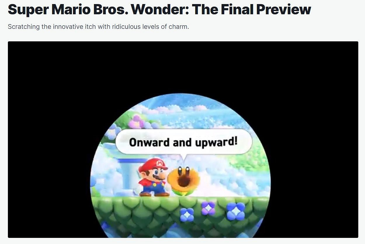 《超級瑪利歐：驚奇》媒體預覽收獲好評如潮：創意新奇
