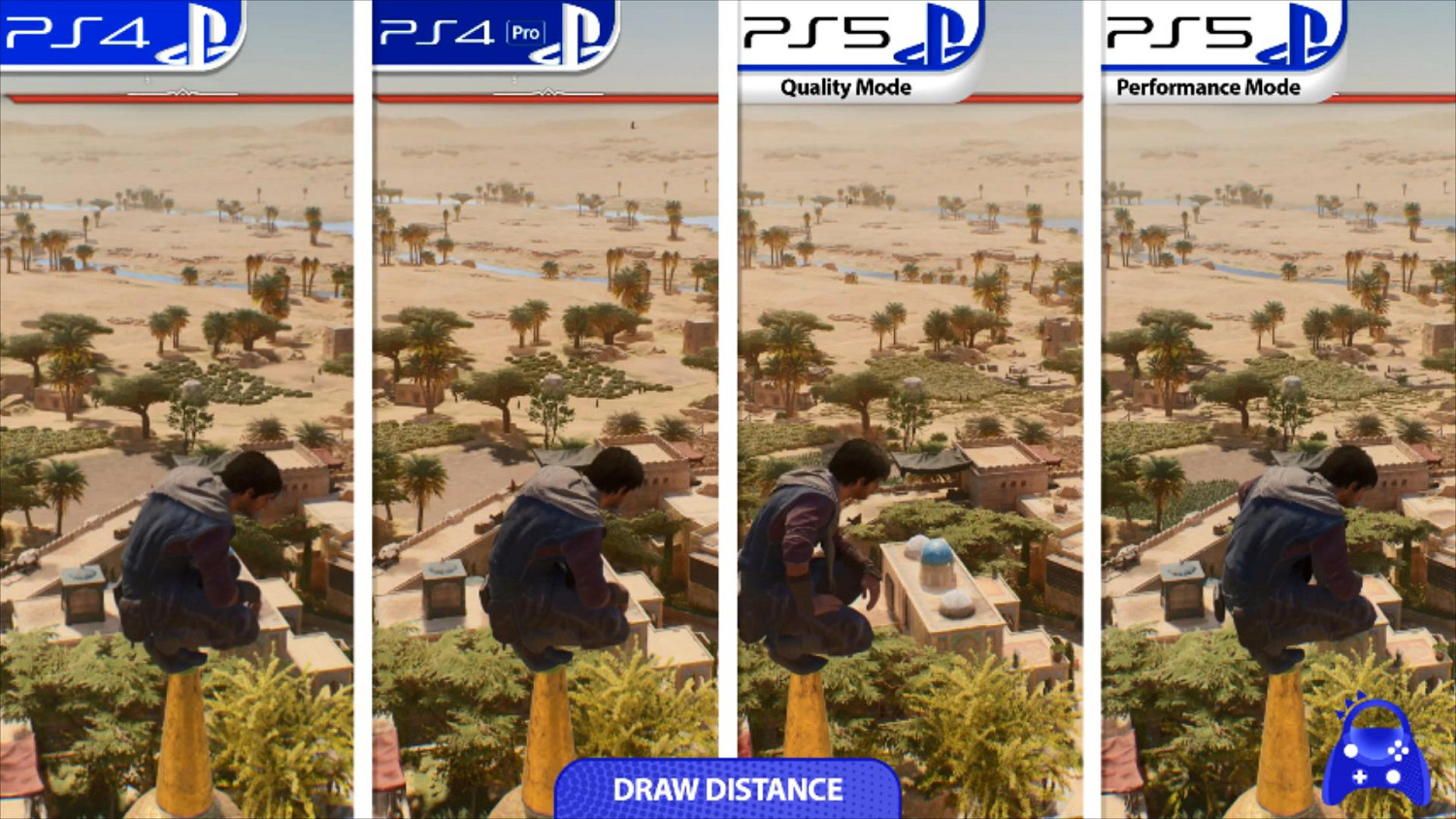 《刺客教條：幻景》PS4/PS4 Pro/PS5畫面對比