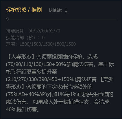 《英雄聯盟》狂野女獵手奈德麗技能加點推薦