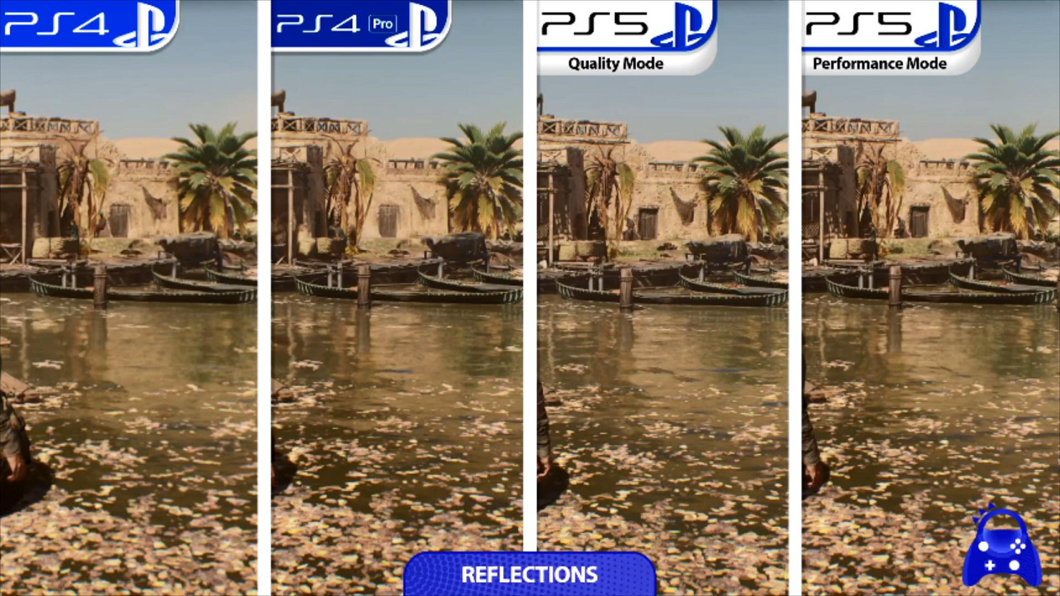 《刺客教條：幻景》PS4/PS4 Pro/PS5畫面對比