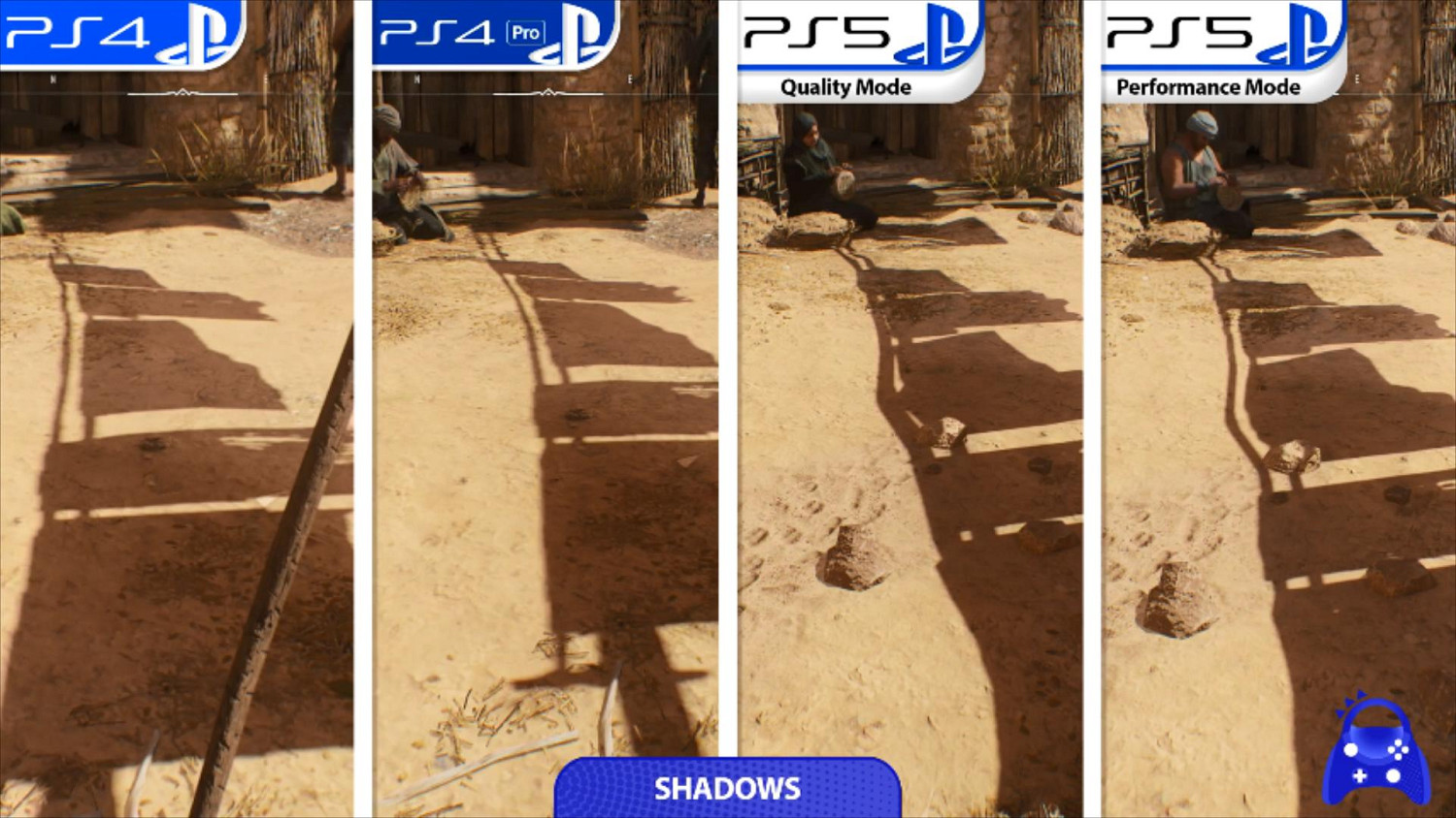 《刺客教條：幻景》PS4/PS4 Pro/PS5畫面對比