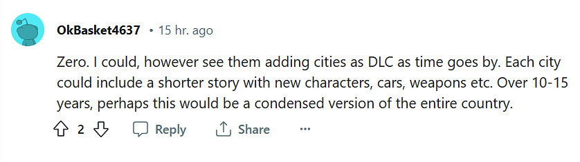 《GTA6》將來有可能有整個美國? 網友:這得等到《GTA7》 《GTA6》將來有可能有整個美國? 網友:這得等到《GTA7》