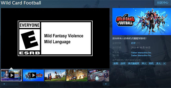 街機式橄欖球遊戲《Wild Card Football》現正式發售