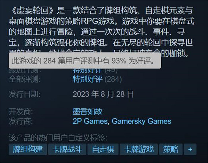 縫了爐石和賭命牌卡的《虛妄輪迴》 Steam已特別好評 縫了爐石和賭命牌卡的《虛妄輪迴》 Steam已特別好評